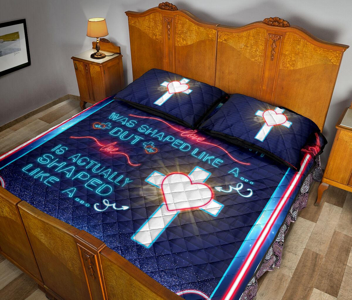 I Always Thought Neon Quotes Style Quilt Bed Set - Love Quilt Bedding Set