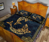 Dolphin Mandala Gold Art Style Quilt Bed Set - Love Quilt Bedding Set