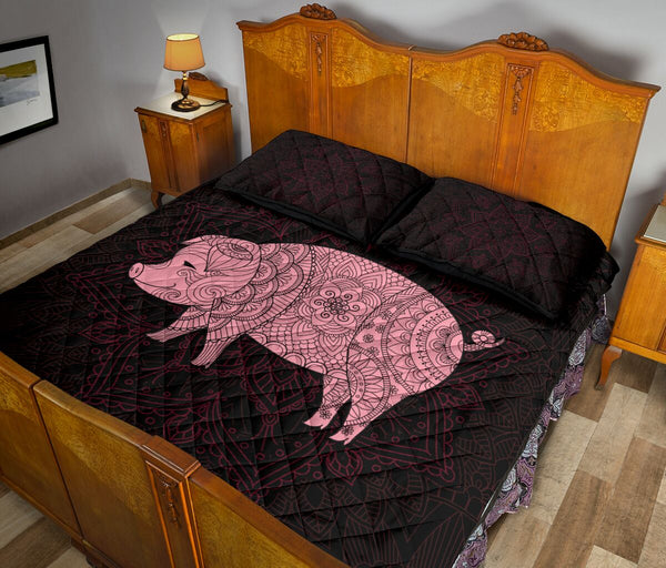 Pig Quilt Bed Set 98 - Love Quilt Bedding Set