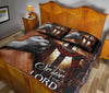 God Cross Leather Quilt Bed Set - Love Quilt Bedding Set