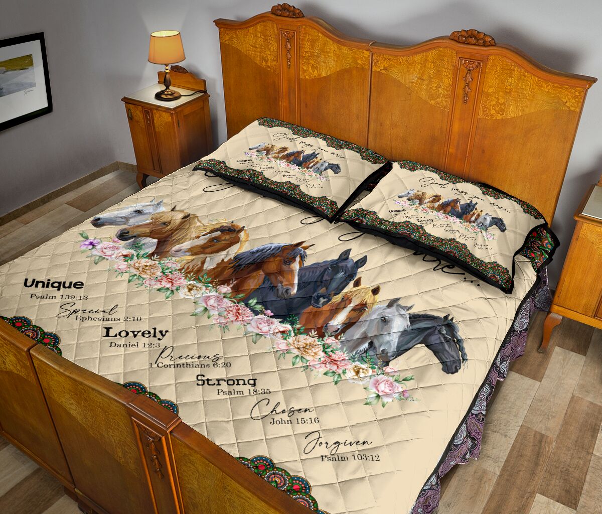 Horse - Quilt Bed Set 96 - Love Quilt Bedding Set