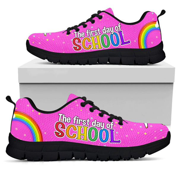 Welcome The First Day Of School Unicorn Flossing Kd Sneakers, Runni- Love Sneakers