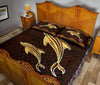 Dolphin Wood Carving Quilt Bed Set - Love Quilt Bedding Set