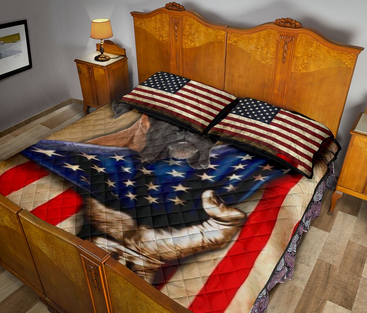 Boxer Quilt Bed Set 57 - Love Quilt Bedding Set