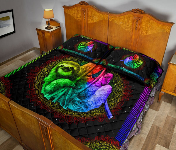 Quilt Bed Set - Colorful - Sloth 14 - Love Quilt Bedding Set