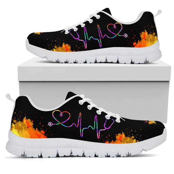 Nurse-heartbeat Art Sneakers, Running Shoes, Shoes For Women, Shoes For Men, Custom Shoes, L- Love Sneakers