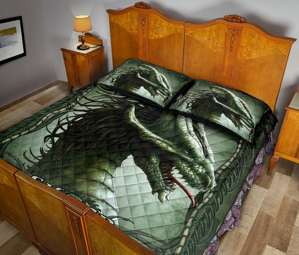 Dragon Qbs Quilt Bed Set - Love Quilt Bedding Set