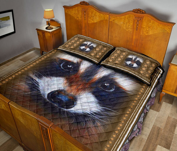 Raccoon Quilt Bed Set 68 - Love Quilt Bedding Set