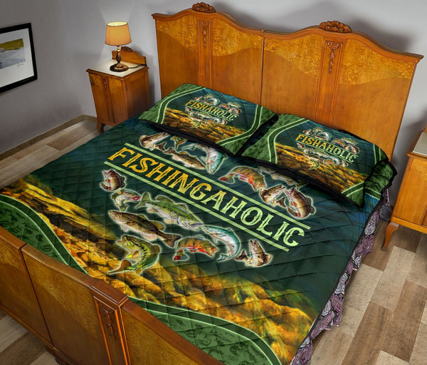 Fish - Fishaholic - Aholic - Quilt Bed Set 64 - Love Quilt Bedding Set