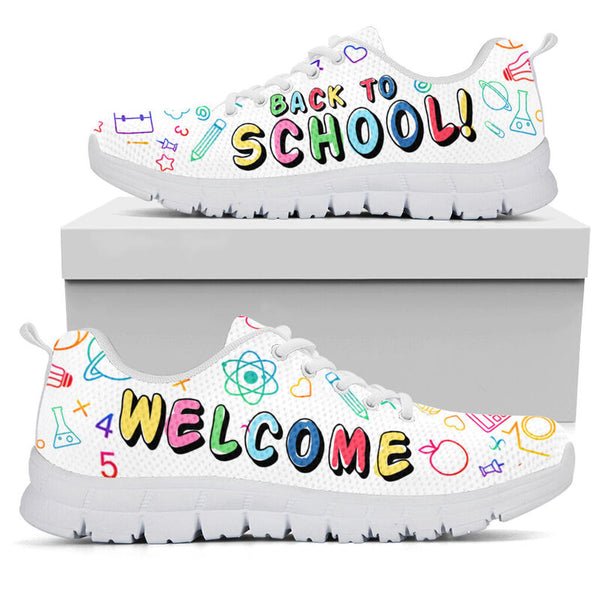 Teacher Welcome Sneakers, Running Shoes, Shoes For Women, Shoes For Men, Custom Shoes, L- Love Sneakers