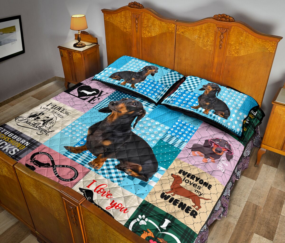 Dachshund Caro - Bed Set - Love Quilt Bedding Set