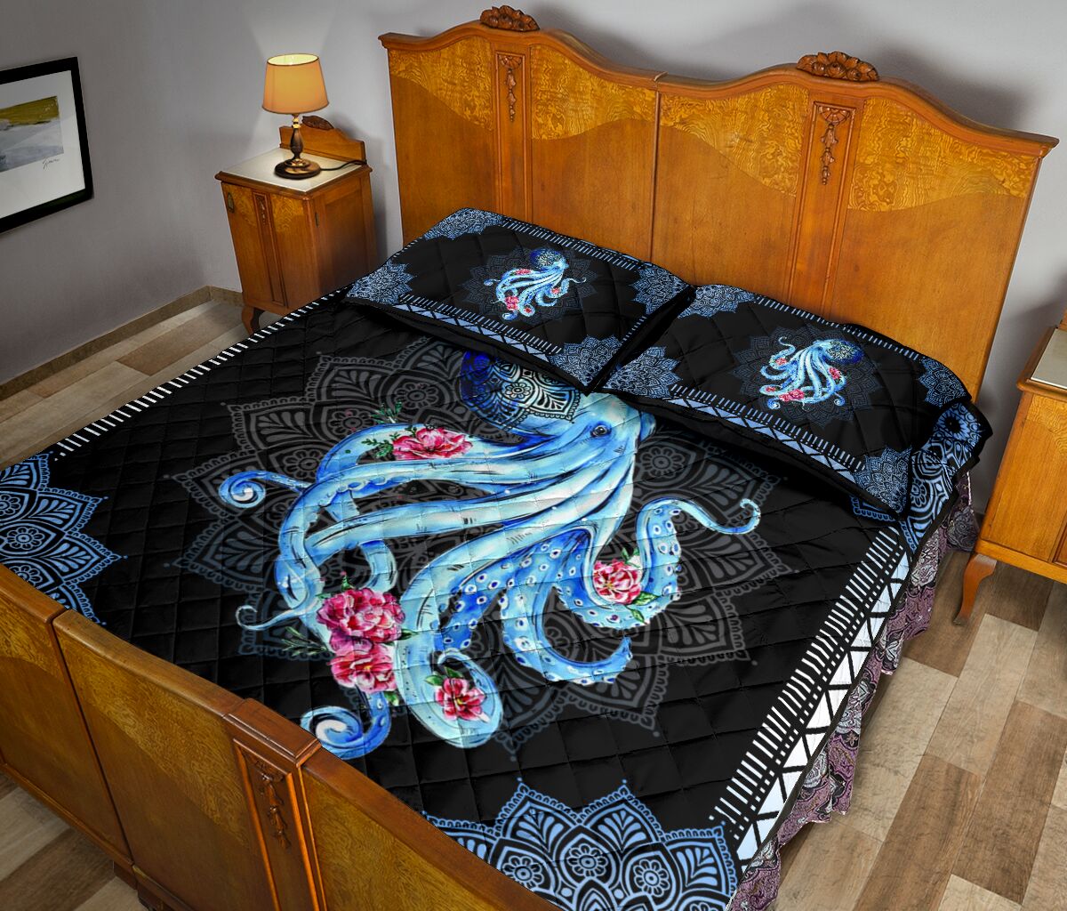 Octopus Quilt Bed Set 88 - Love Quilt Bedding Set