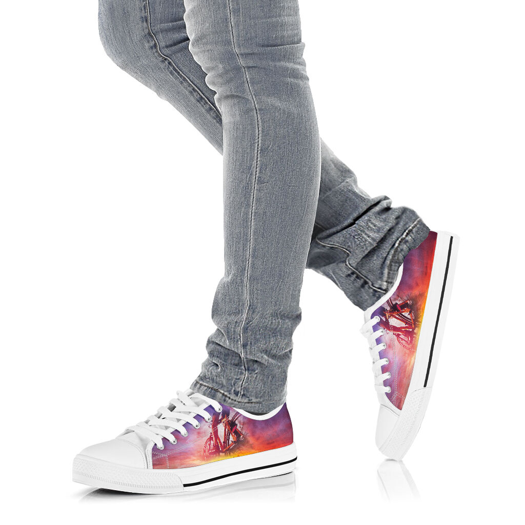 Cycling Intense Sunset - Low Top Shoe - Love Love Top Shoes