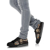 Dragonfly Henna Paisley Low Top Black Shoes