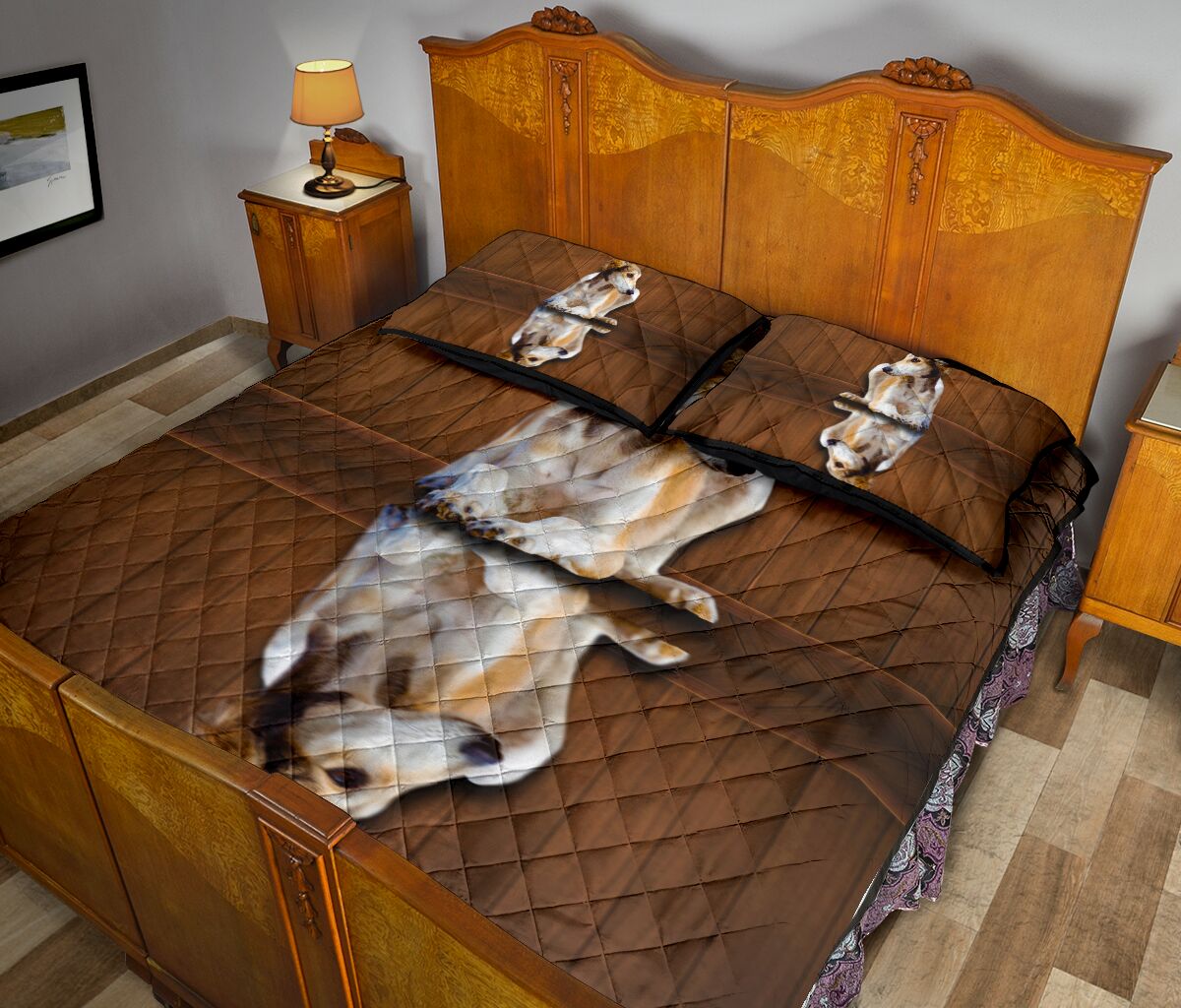 Saluki Dog Quilt Bed Set - Love Quilt Bedding Set