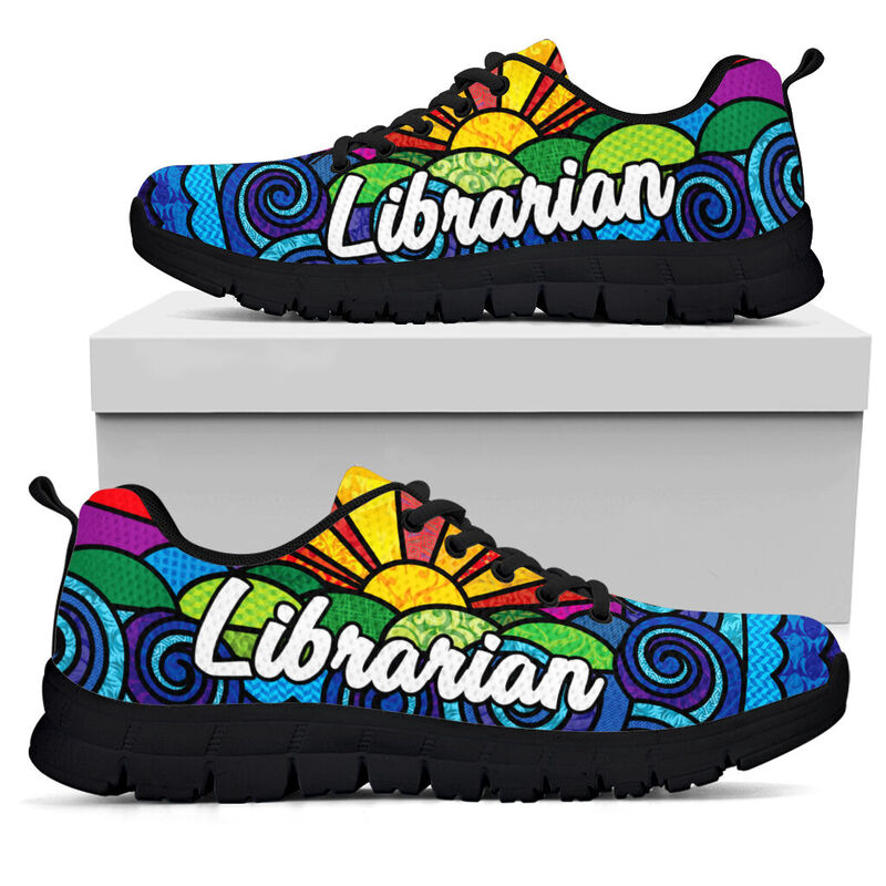 Librarian Sunpic Shoes Sneakers, Running Shoes, Shoes For Women, Shoes For Men, Custom Shoes- Love Sneakers