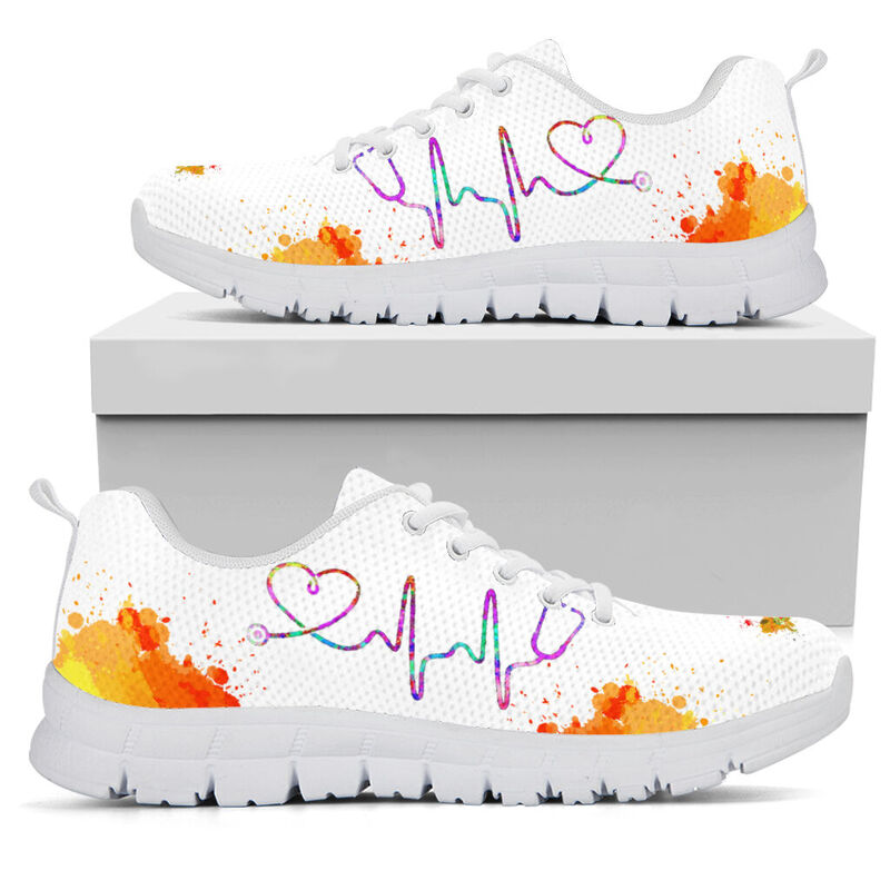 Nurse Art Hb White Kd Sneakers, Running Shoes, Shoes For Women, Shoes For Men, Custom Shoes,- Love Sneakers