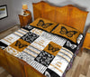 Live Love Butterflies Pattern Quilt Bed Set - Love Quilt Bedding Set