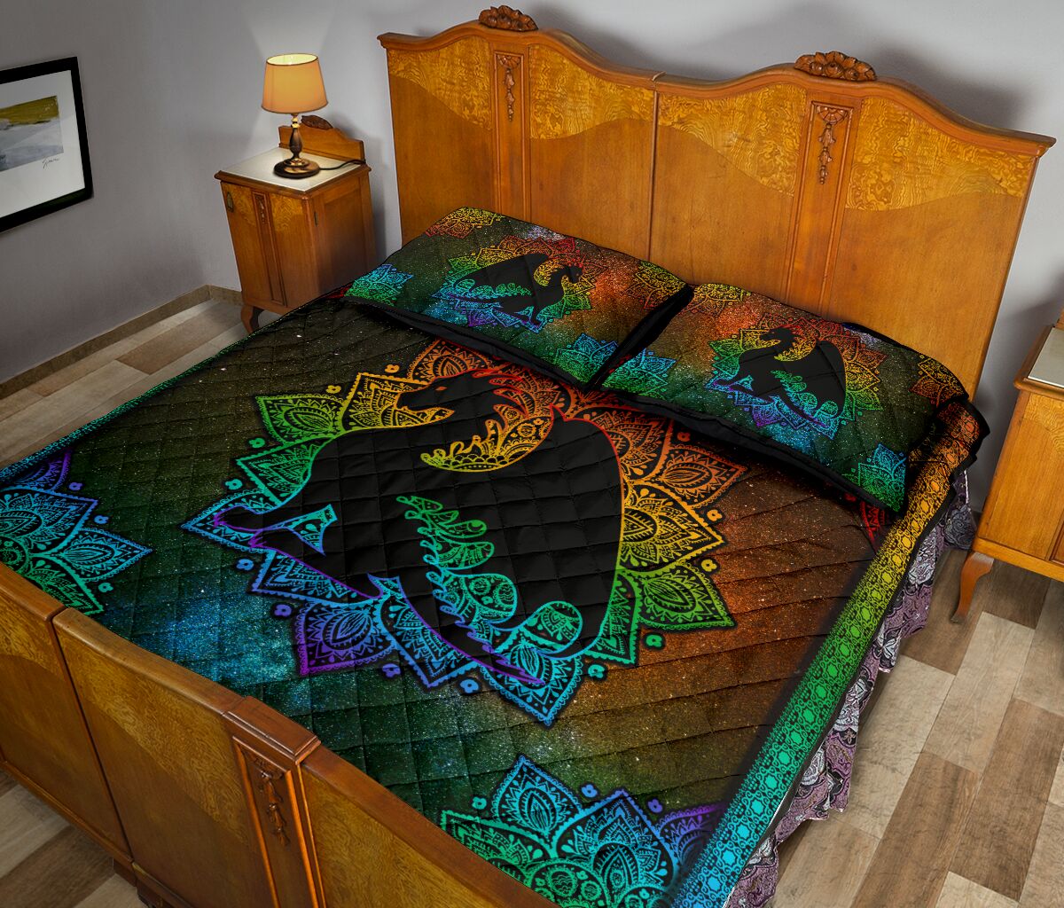 Dragon Mandala Style Quilt Bed Set - Love Quilt Bedding Set