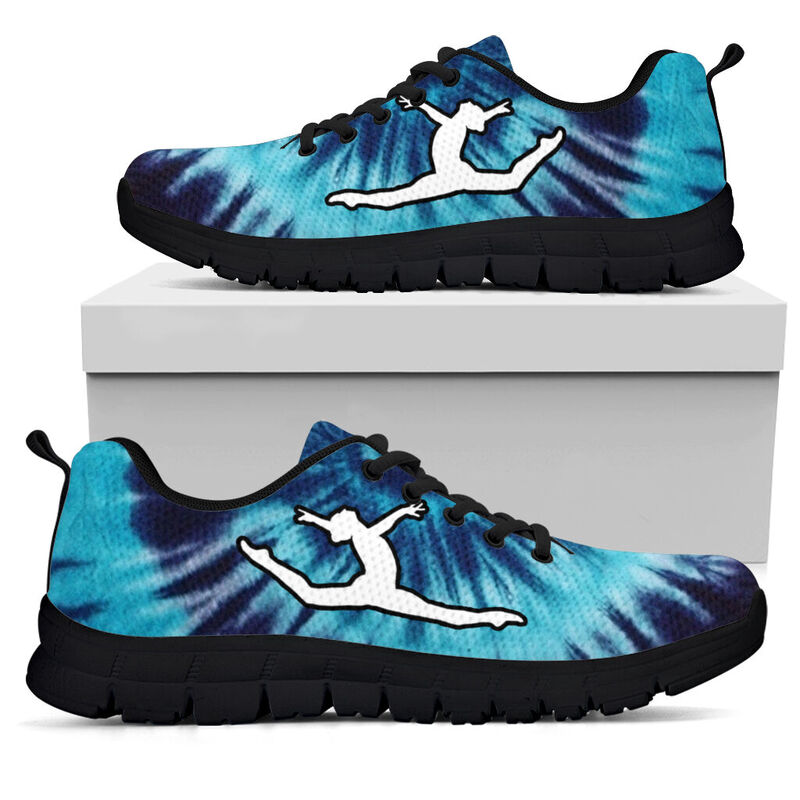 Gymnastics Mom- Blue Swirl Sneakers, Running Shoes, Shoes For Women, Shoes For Men, Custom S- Love Sneakers
