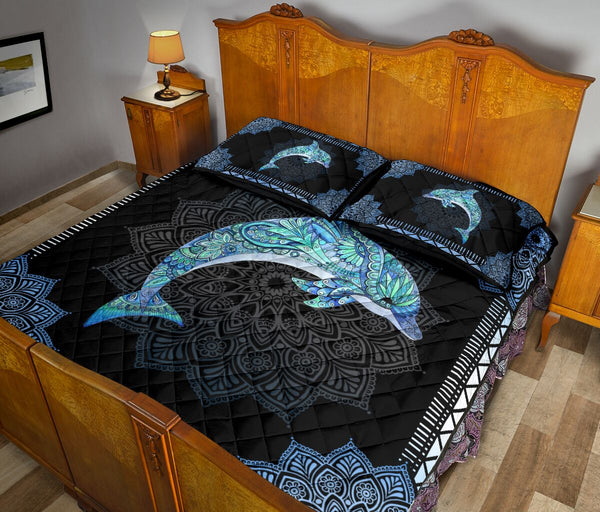 Dolphin Quilt Bed Set 12 - Love Quilt Bedding Set