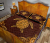 Turtle Leather Carving Style Quilt Bed Set - Love Quilt Bedding Set