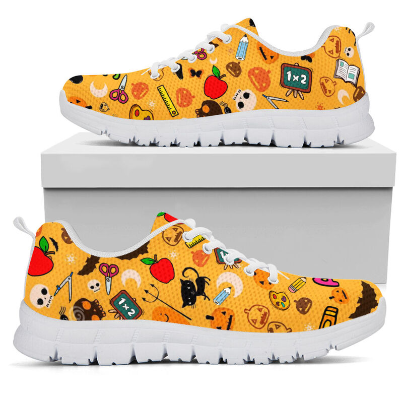 Teacher Hallowwen Pattern Sneaker Sneakers, Running Shoes, Shoes For Women, Shoes For Men, C- Love Sneakers