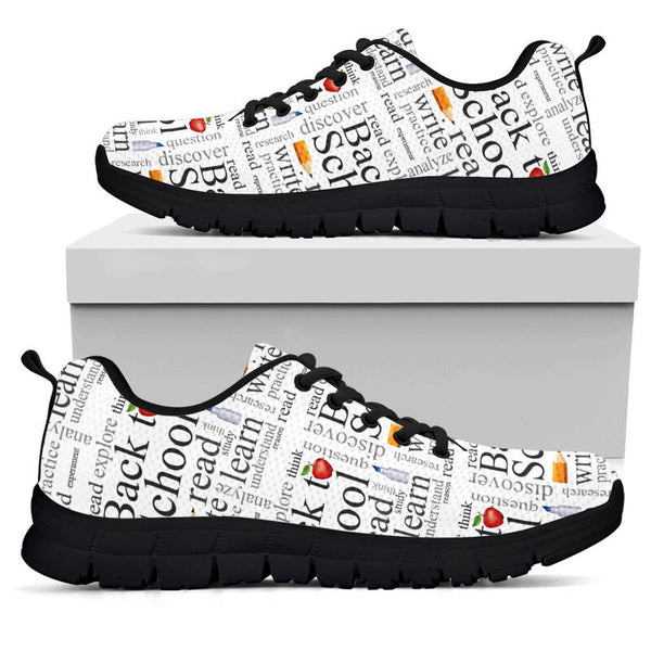 Back To School Typo Sneakers, Running - Love Sneakers