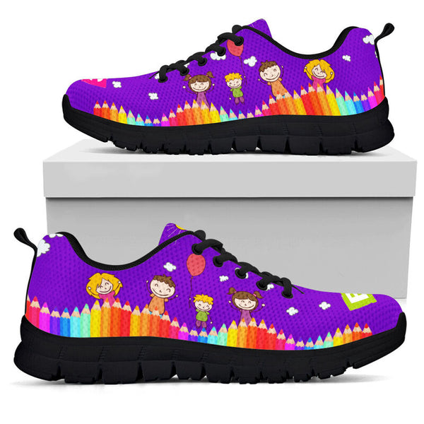 School Counselor Abc Shoes Purple Kd Sneakers, Runni- Love Sneakers