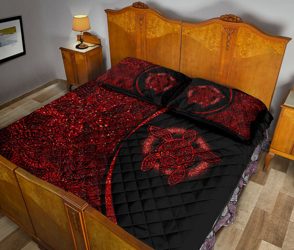 Turtle Gritter Mandala Style Quilt Bed Set - Love Quilt Bedding Set