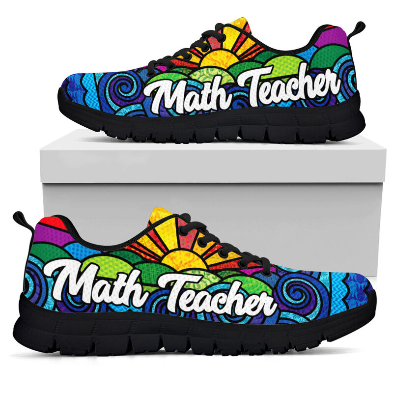 Math Teacher Sunpic Sneakers, Running Shoes, Shoes For Women, Shoes For Men, Custom Shoes, L- Love Sneakers