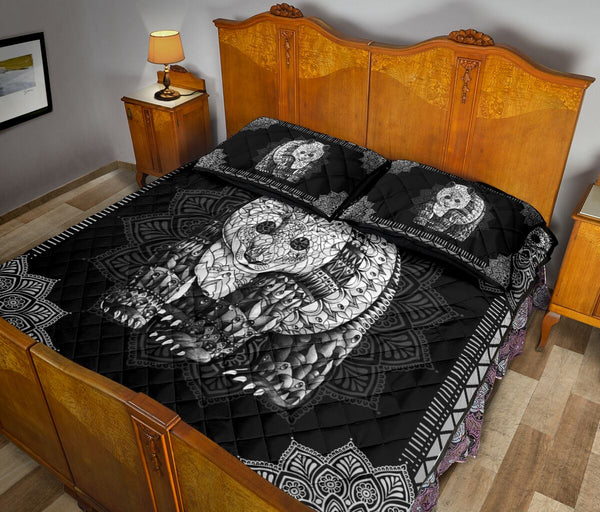 Panda Quilt Bed Set 25 - Love Quilt Bedding Set