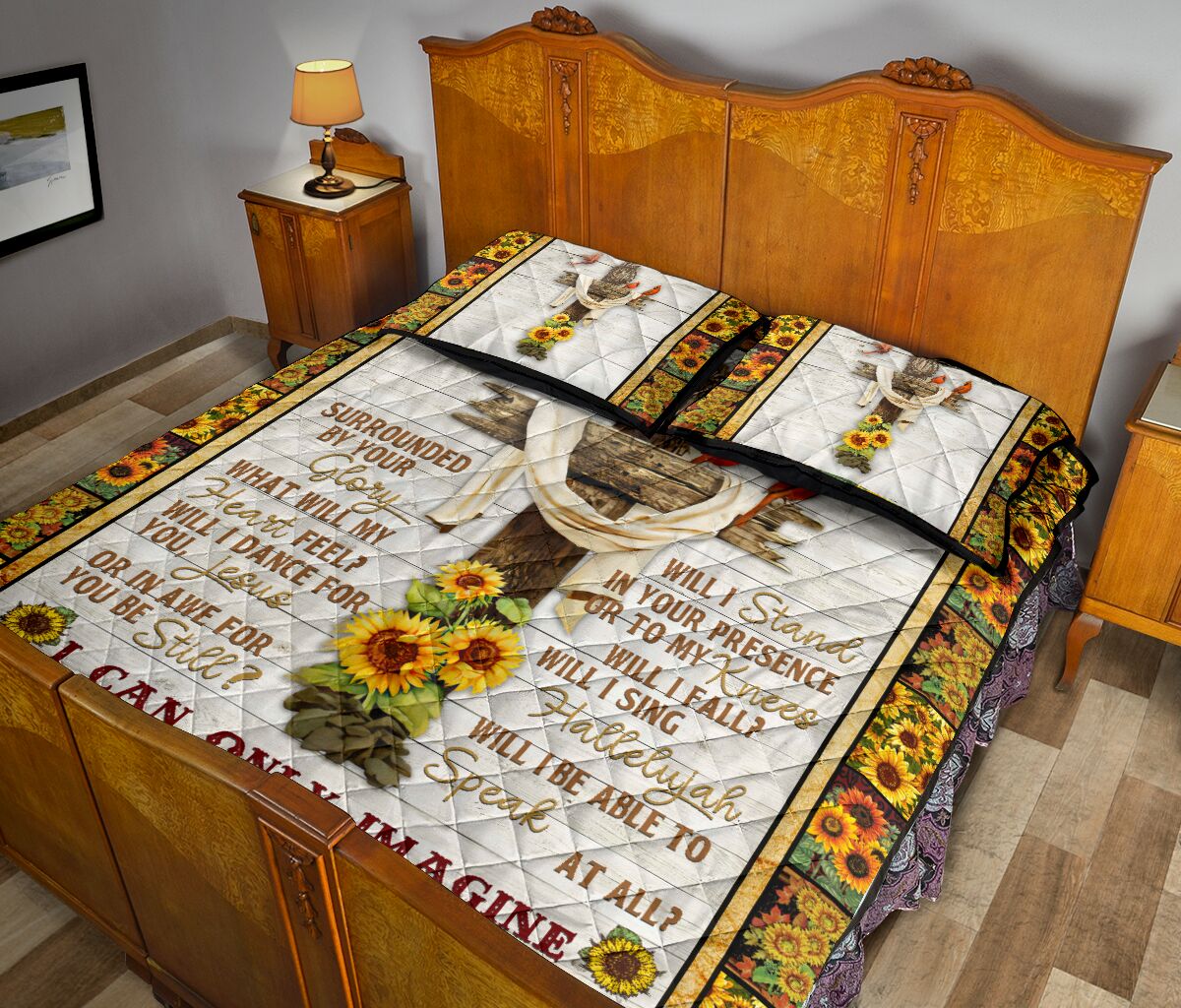 God Cross Quilt Bed Set - Love Quilt Bedding Set