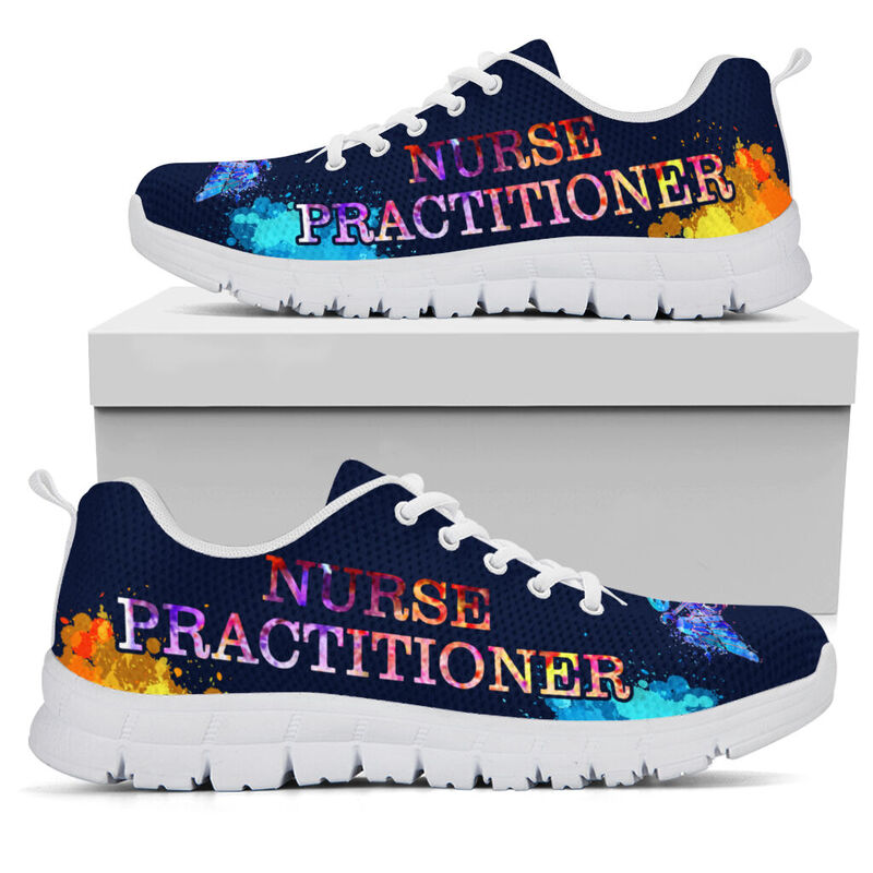 Nurse Hb Watercolors Practitioner Sneakers, Running Shoes, Shoes For Women, Shoes For Men, C- Love Sneakers