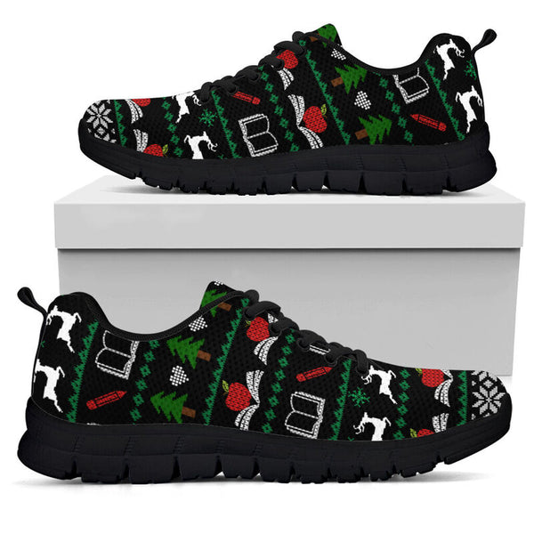 Teacher Christmas Sneakers, Running Shoes, Shoes For Women, Shoes For Men, Custom Shoes, L- Love Sneakers