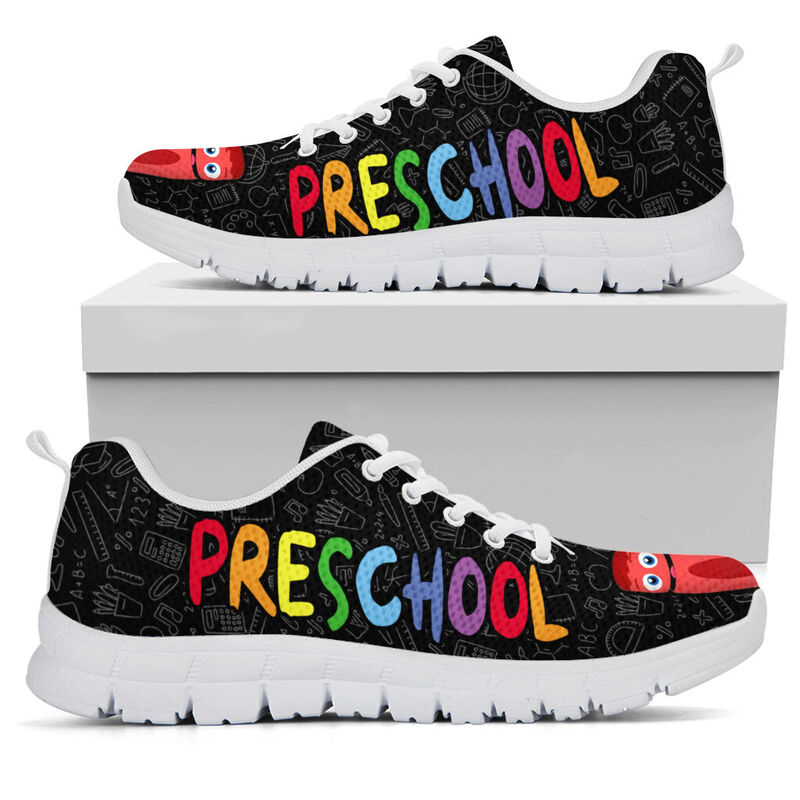Preschool Teacher Hand Color Sneakers, Runni- Love Sneakers
