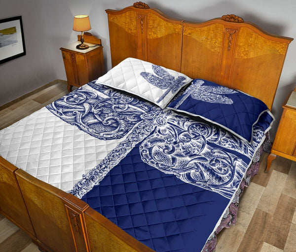 Dragonfly Animal Art Style Quilt Bed Set - Love Quilt Bedding Set