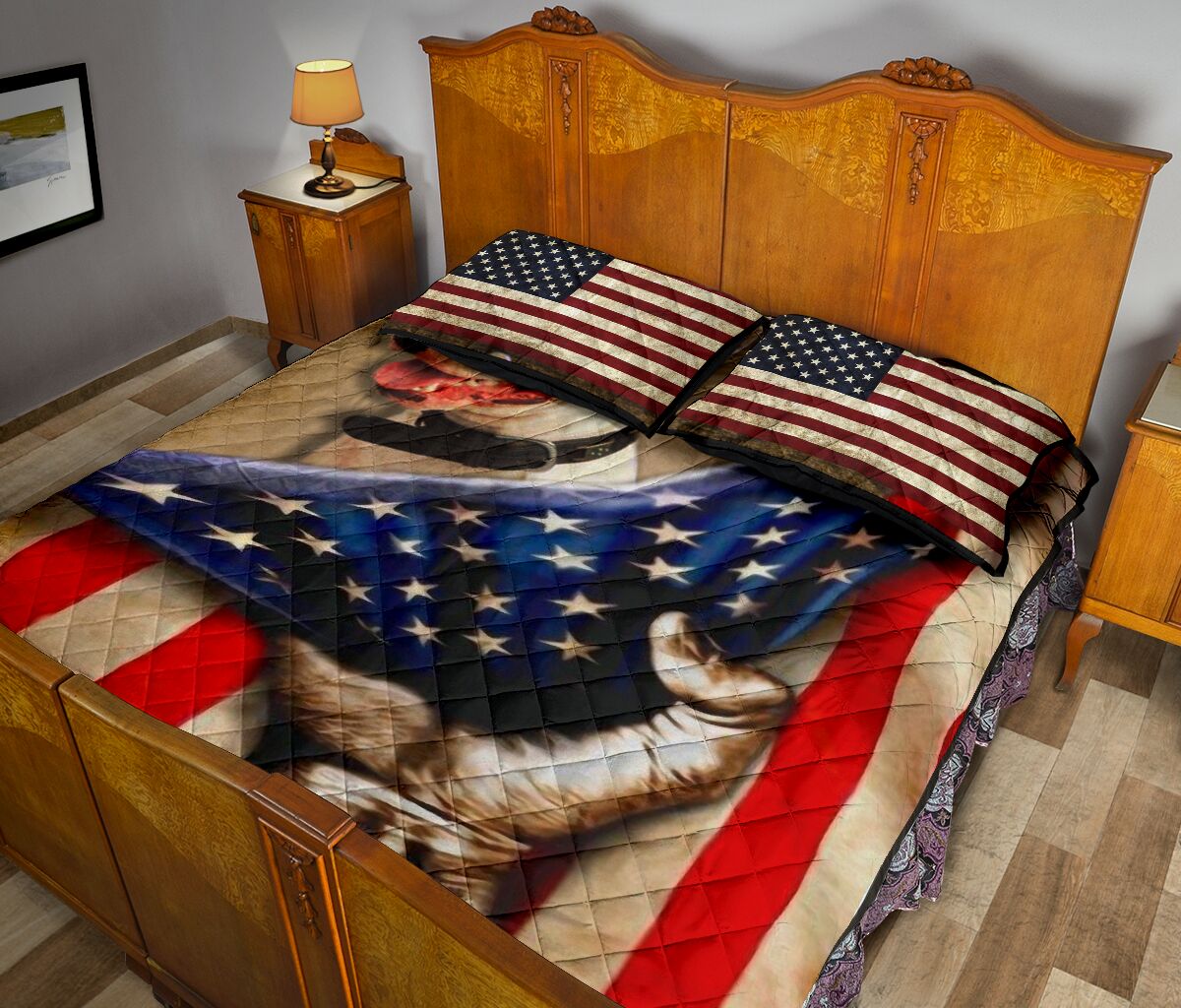 Bull Terrier Quilt Bed Set 15 - Love Quilt Bedding Set