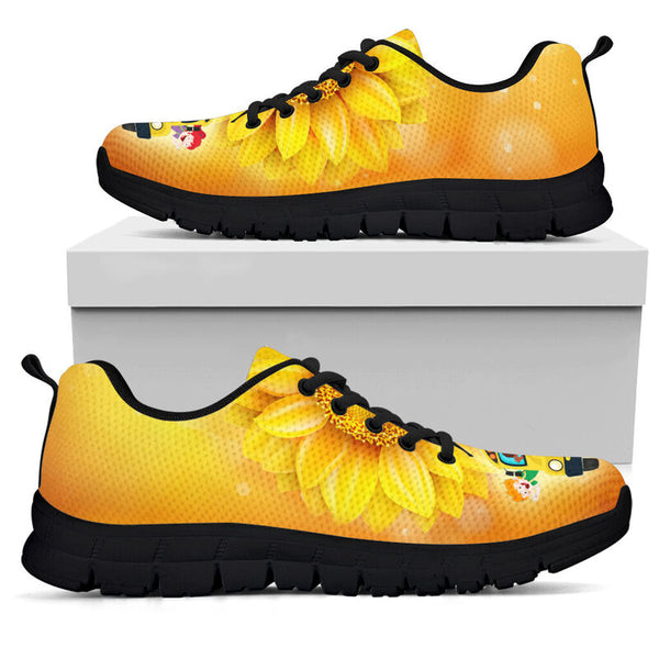 Sunflower School Bus Sneakers, Runni- Love Sneakers