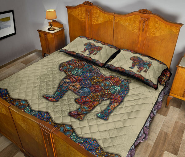 Quilt Bed Set - Mandala - Pitbull 25 - Love Quilt Bedding Set