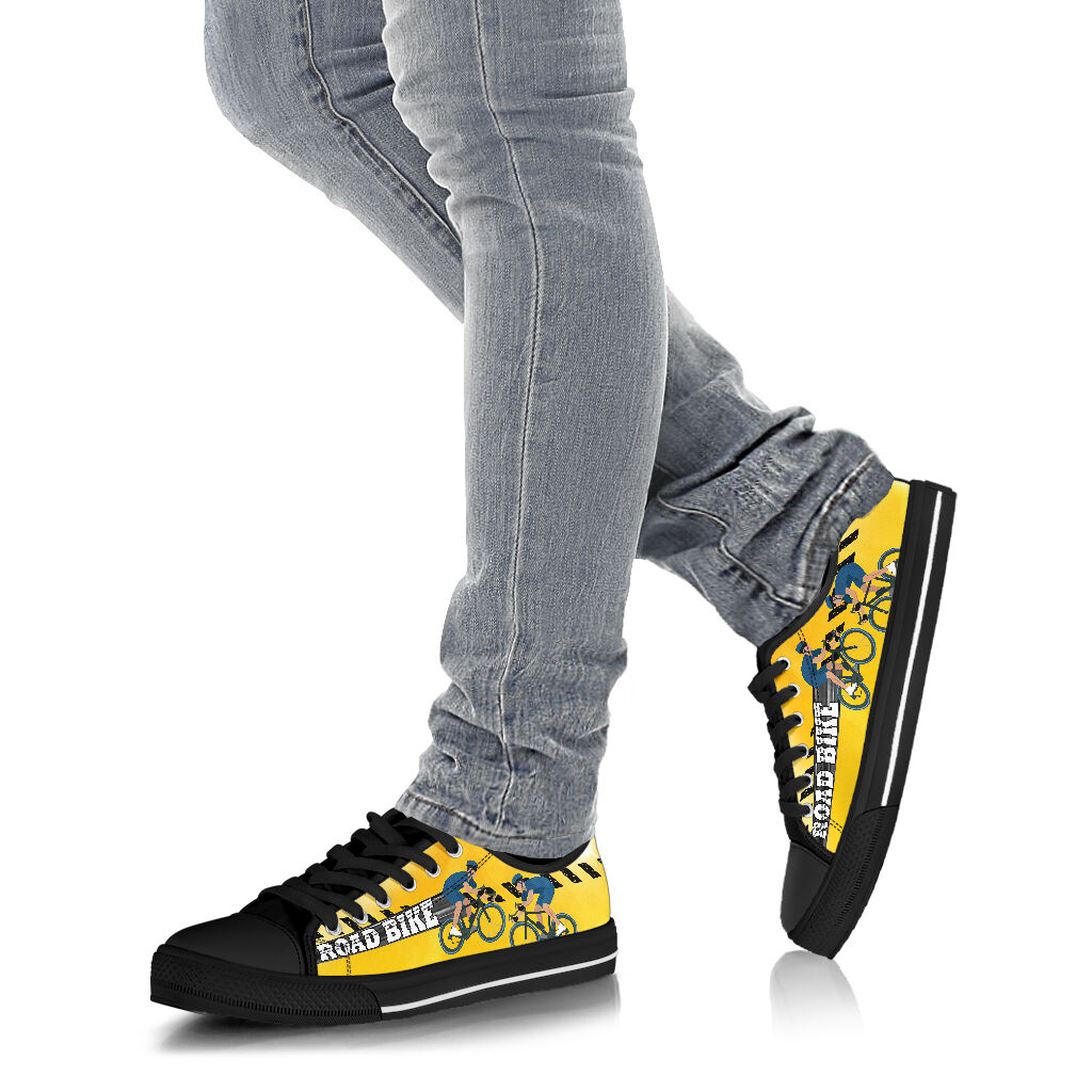 Road Bike Yellow- Low Top Shoe - Love Love Top Shoes