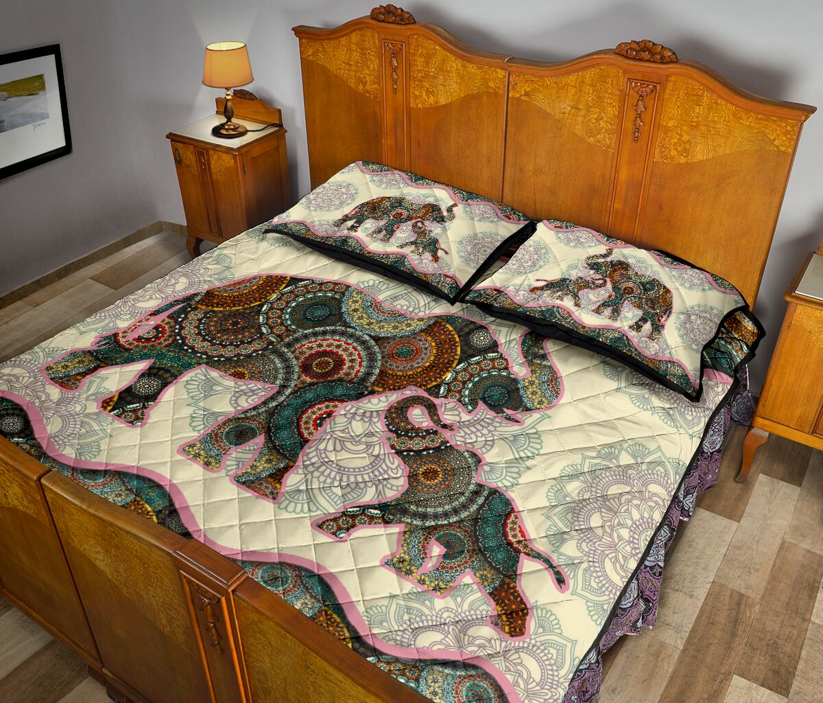 Elephant - Quilt Bed Set  - Love Quilt Bedding Set