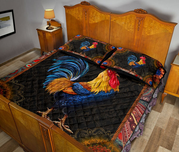 Chicken Mandala Quilt Bed Set 606793