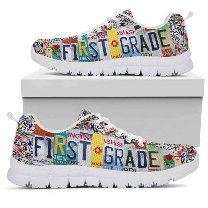 First Grade License Plates Sneakers, Running - Love Sneakers