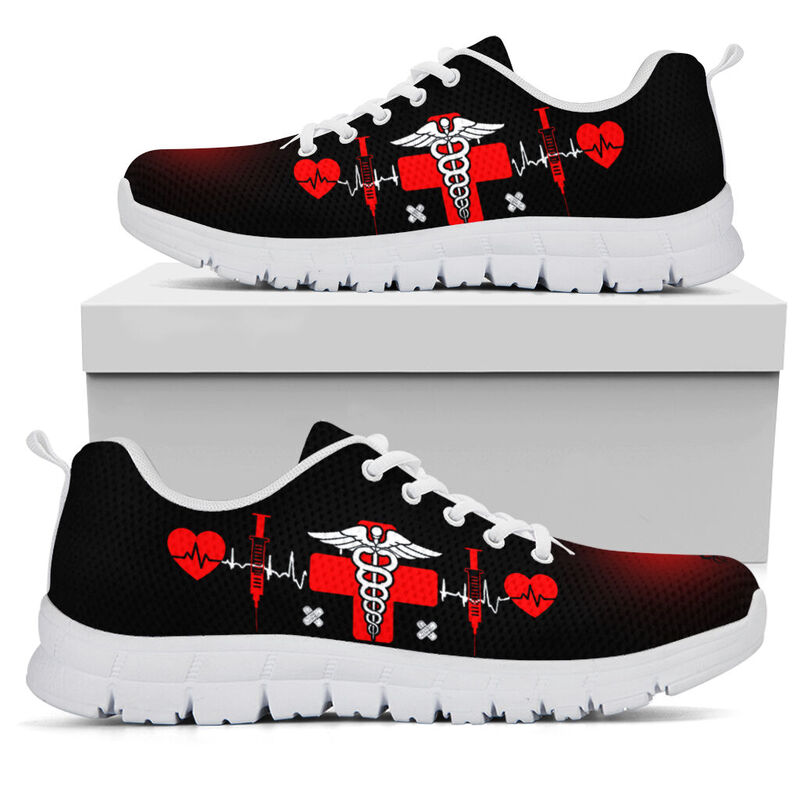 Nurse Symbol Hb Shoes Sneakers, Running Shoes, Shoes For Women, Shoes For Men, Custom Shoes,- Love Sneakers
