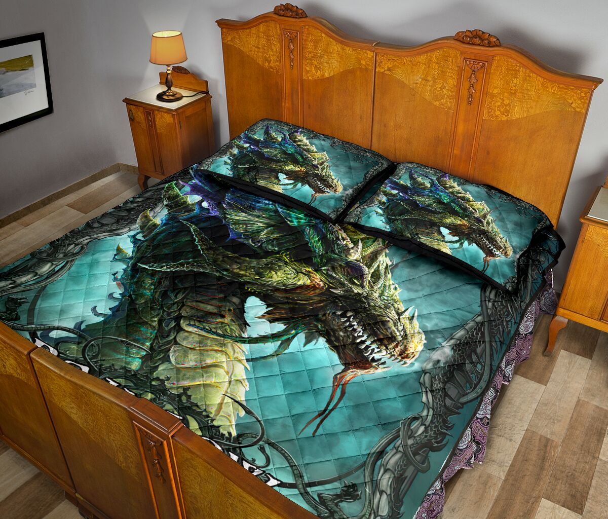 Dragon Qbs Quilt Bed Set- Love Quilt Bedding Set