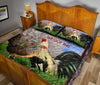 Chicken You And Me We Got This Art Style Quilt Bed Set - Love Quilt Bedding Set