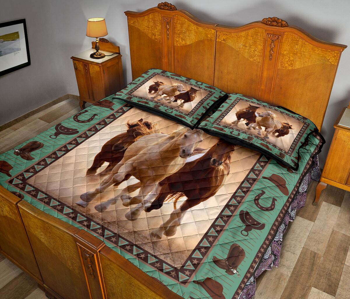 Horse Items - Quilt Bed Set - Love Quilt Bedding Set