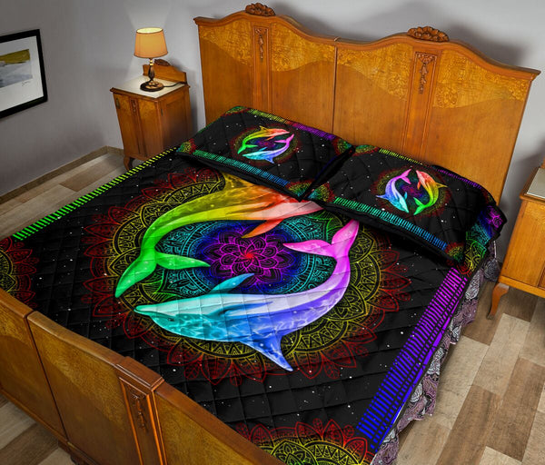 Quilt Bed Set - Colorful - Dolphin 75 - Love Quilt Bedding Set