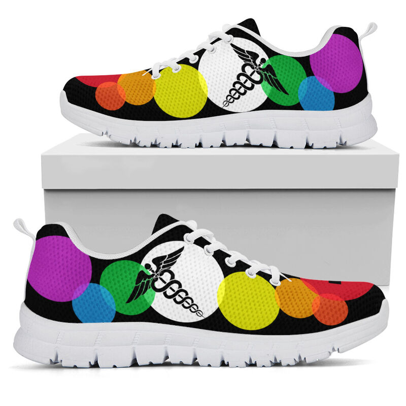 Nurse Circle Color Shoes Sneakers, Running Shoes, Shoes For Women, Shoes For Men, Custom Sh- Love Sneakers